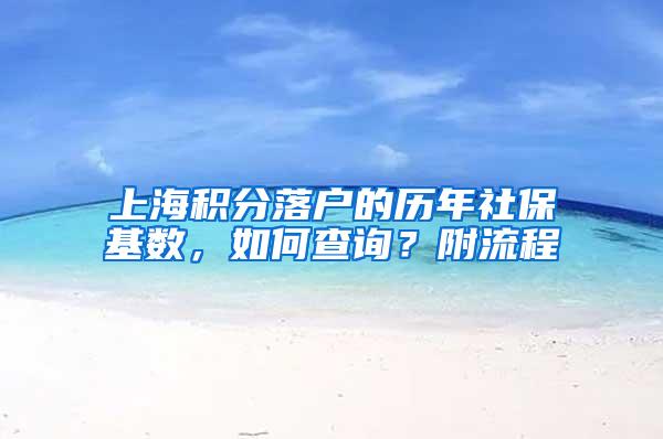 上海积分落户的历年社保基数，如何查询？附流程