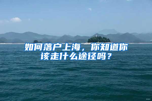 如何落户上海，你知道你该走什么途径吗？