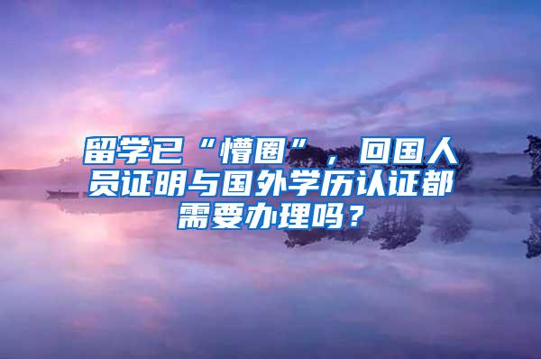 留学已“懵圈”，回国人员证明与国外学历认证都需要办理吗？