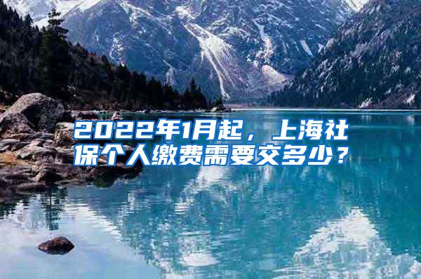 2022年1月起，上海社保个人缴费需要交多少？