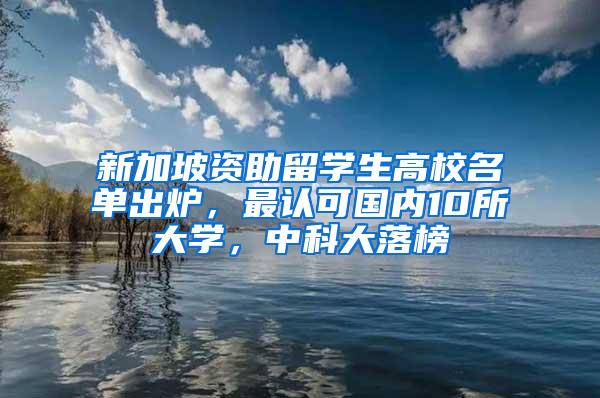 新加坡资助留学生高校名单出炉，最认可国内10所大学，中科大落榜