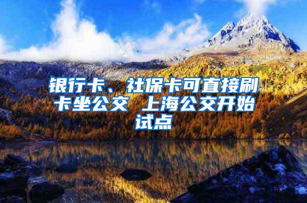 银行卡、社保卡可直接刷卡坐公交 上海公交开始试点