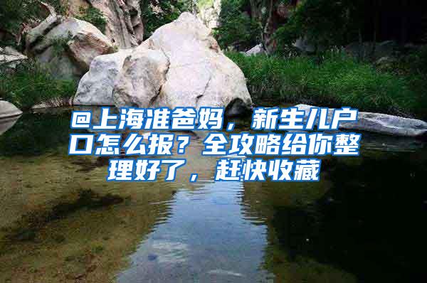 @上海准爸妈，新生儿户口怎么报？全攻略给你整理好了，赶快收藏