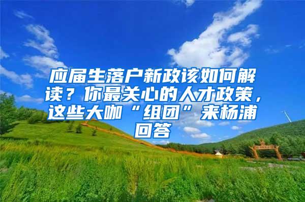 应届生落户新政该如何解读？你最关心的人才政策，这些大咖“组团”来杨浦回答