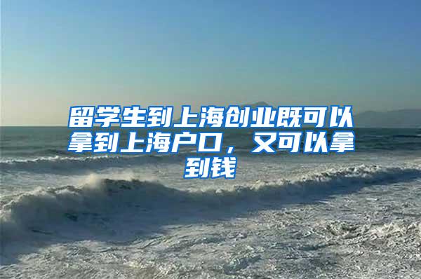 留学生到上海创业既可以拿到上海户口，又可以拿到钱