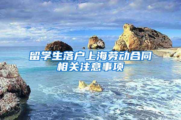 留学生落户上海劳动合同相关注意事项