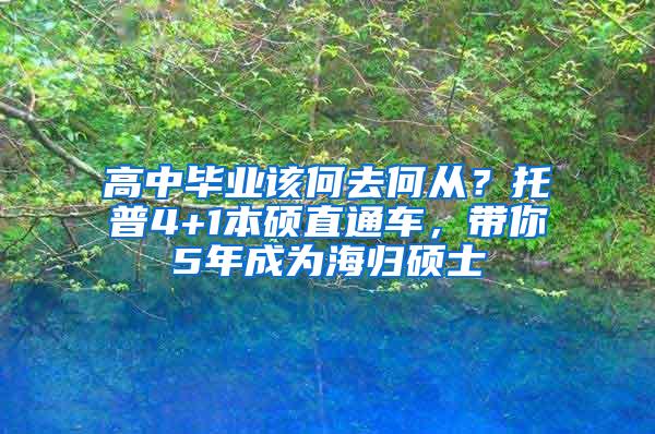 高中毕业该何去何从？托普4+1本硕直通车，带你5年成为海归硕士