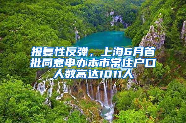 报复性反弹，上海6月首批同意申办本市常住户口人数高达1011人