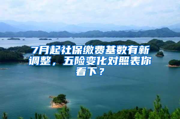 7月起社保缴费基数有新调整，五险变化对照表你看下？