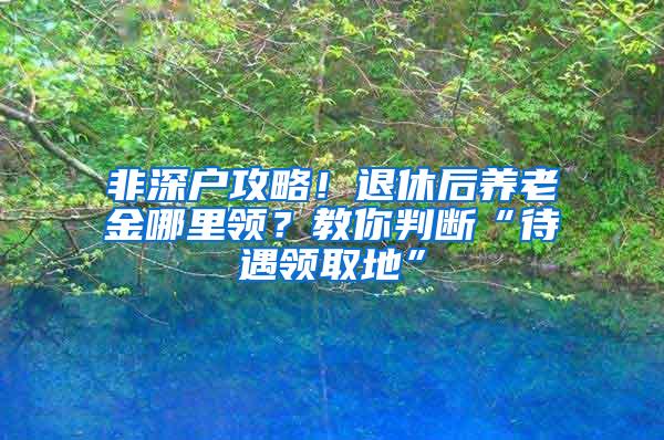 非深户攻略！退休后养老金哪里领？教你判断“待遇领取地”