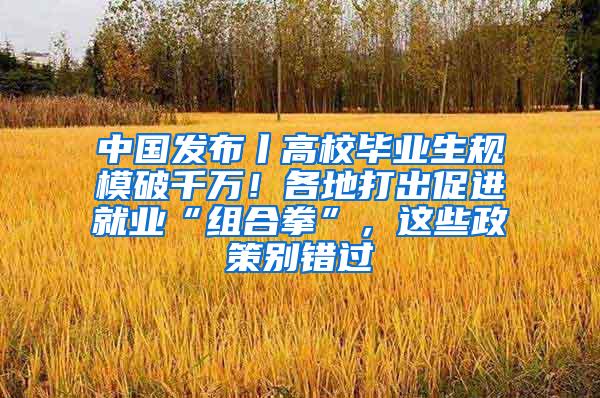 中国发布丨高校毕业生规模破千万！各地打出促进就业“组合拳”，这些政策别错过