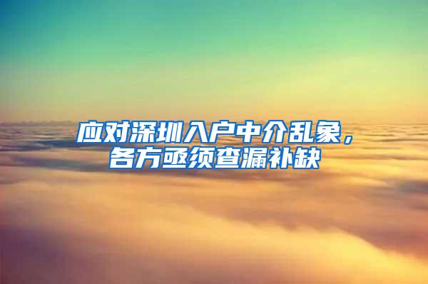 应对深圳入户中介乱象，各方亟须查漏补缺