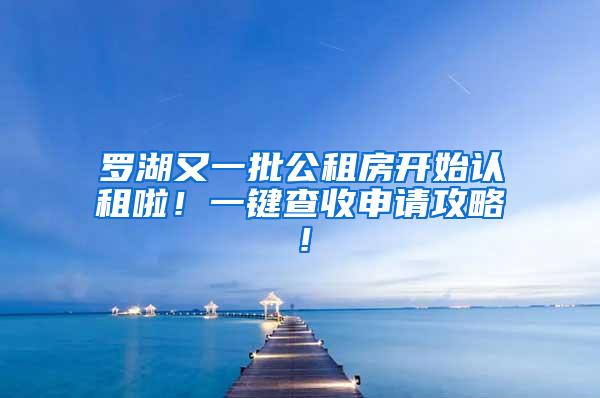 罗湖又一批公租房开始认租啦！一键查收申请攻略！