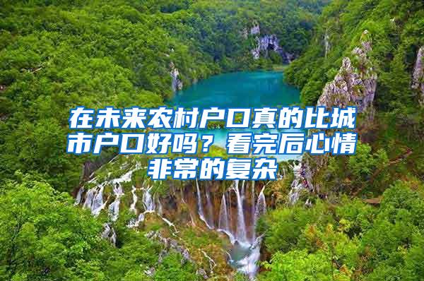 在未来农村户口真的比城市户口好吗？看完后心情非常的复杂