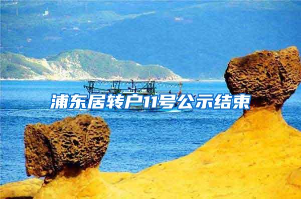 浦东居转户11号公示结束