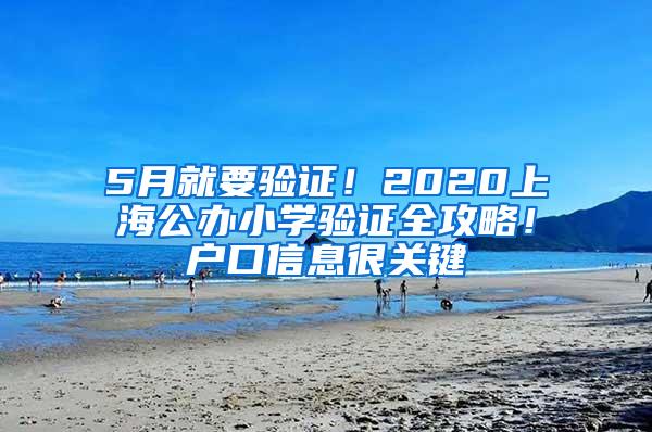 5月就要验证！2020上海公办小学验证全攻略！户口信息很关键