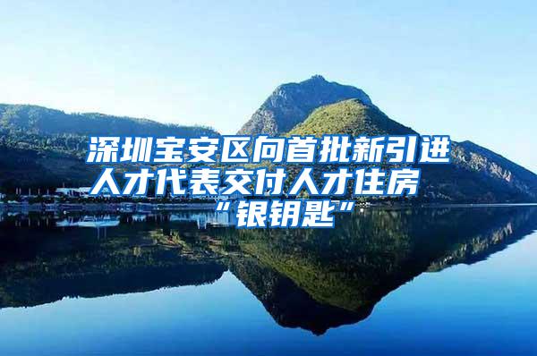 深圳宝安区向首批新引进人才代表交付人才住房“银钥匙”