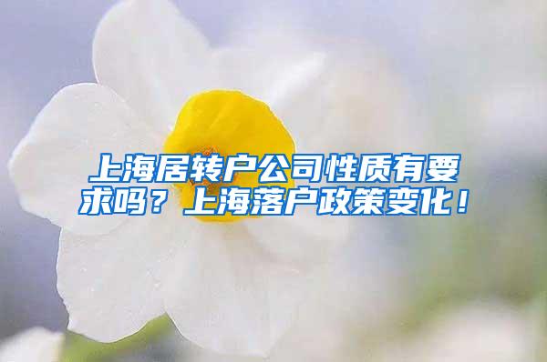 上海居转户公司性质有要求吗？上海落户政策变化！