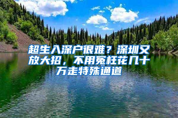 超生入深户很难？深圳又放大招，不用冤枉花几十万走特殊通道