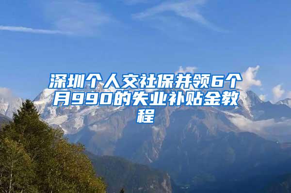 深圳个人交社保并领6个月990的失业补贴金教程