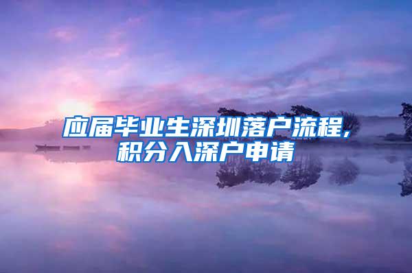 应届毕业生深圳落户流程,积分入深户申请