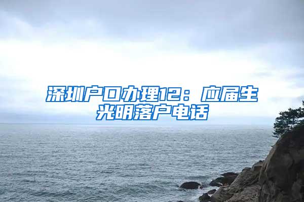 深圳户口办理12：应届生光明落户电话