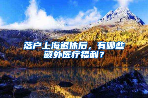 落户上海退休后，有哪些额外医疗福利？