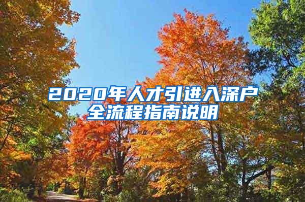 2020年人才引进入深户全流程指南说明