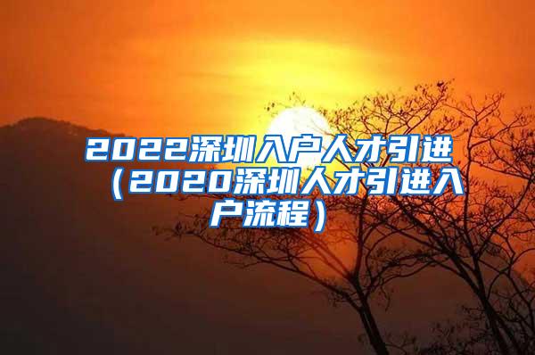 2022深圳入户人才引进（2020深圳人才引进入户流程）