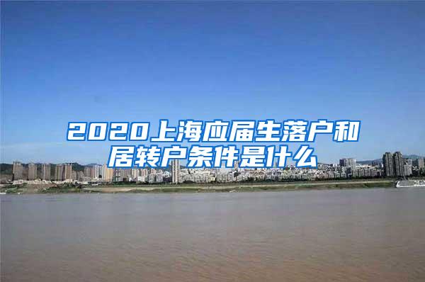 2020上海应届生落户和居转户条件是什么