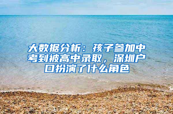 大数据分析：孩子参加中考到被高中录取，深圳户口扮演了什么角色