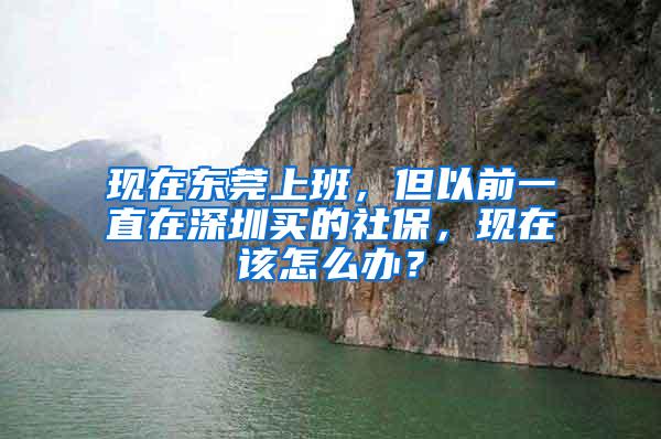 现在东莞上班，但以前一直在深圳买的社保，现在该怎么办？