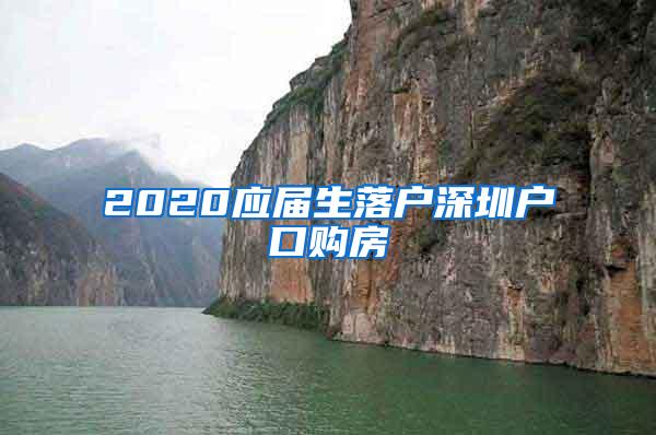 2020应届生落户深圳户口购房