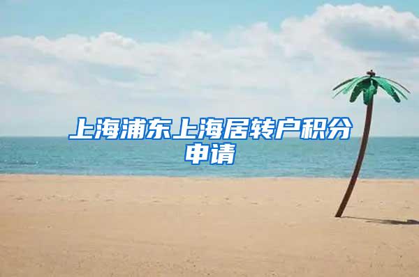 上海浦东上海居转户积分申请