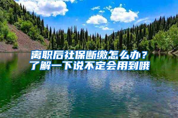 离职后社保断缴怎么办？了解一下说不定会用到哦