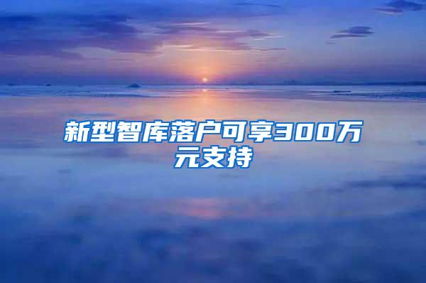 新型智库落户可享300万元支持