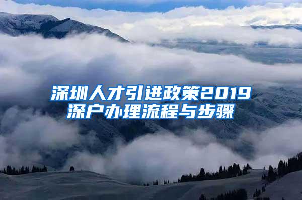 深圳人才引进政策2019深户办理流程与步骤