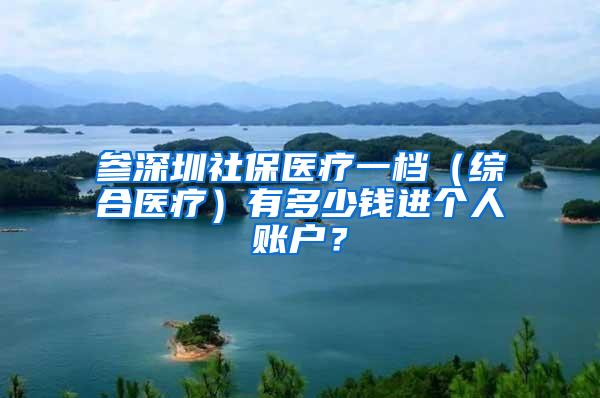 参深圳社保医疗一档（综合医疗）有多少钱进个人账户？