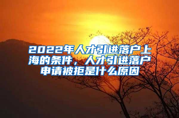 2022年人才引进落户上海的条件，人才引进落户申请被拒是什么原因