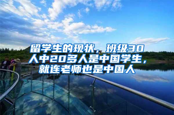 留学生的现状，班级30人中20多人是中国学生，就连老师也是中国人