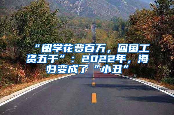 “留学花费百万，回国工资五千”：2022年，海归变成了“小丑”