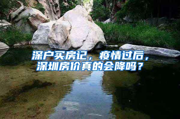 深户买房记，疫情过后，深圳房价真的会降吗？