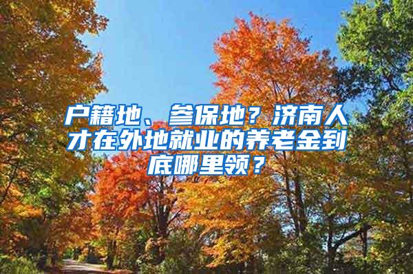 户籍地、参保地？济南人才在外地就业的养老金到底哪里领？