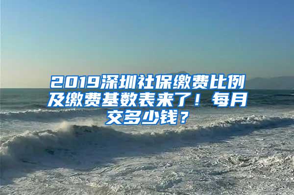 2019深圳社保缴费比例及缴费基数表来了！每月交多少钱？