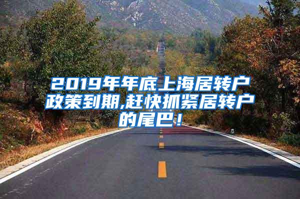 2019年年底上海居转户政策到期,赶快抓紧居转户的尾巴！