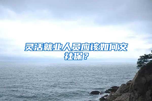 灵活就业人员应该如何交社保？