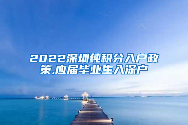 2022深圳纯积分入户政策,应届毕业生入深户