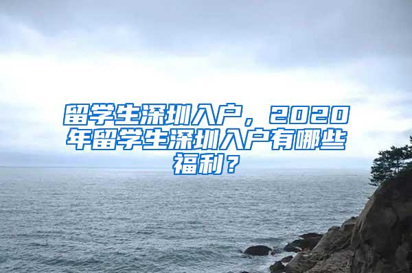 留学生深圳入户，2020年留学生深圳入户有哪些福利？