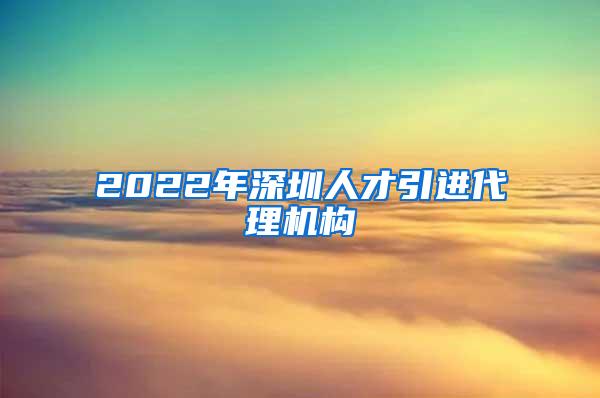 2022年深圳人才引进代理机构