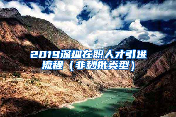 2019深圳在职人才引进流程（非秒批类型）